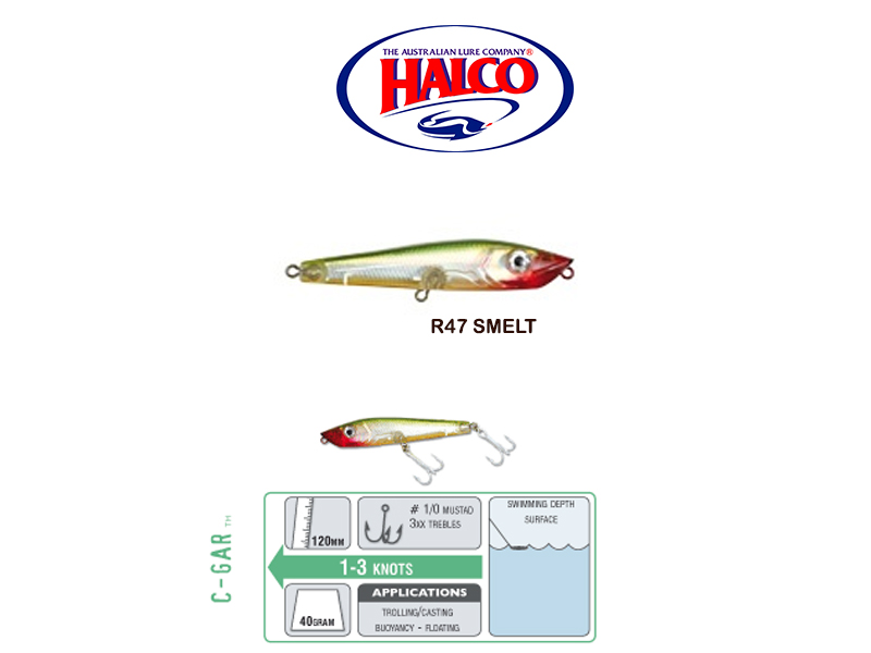 Halco C-GAR (Size: 120mm, Weight: 40g, Color: R47)